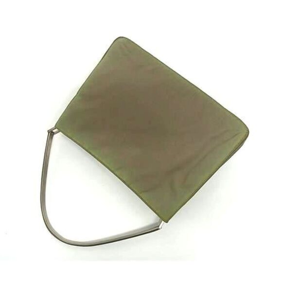 Prada - Iridescent Olive Green & Grey Leather Structured Shoulder Bag VGUC, VTG - Picture 12 of 12